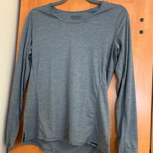 PATAGONIA Sz Small Women's Long-Sleeved Capilene® Cool Daily Shirt -Feather grey